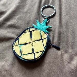 Vera Bradley Toucan Party Pineapple Keychain Pouch